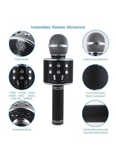 Buy Bluetooth Karaoke Microphone b858 Black in Saudi Arabia