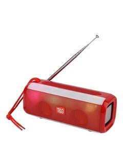 Buy Portable Bluetooth Outdoor Speaker With LED Flash Light Red in Saudi Arabia