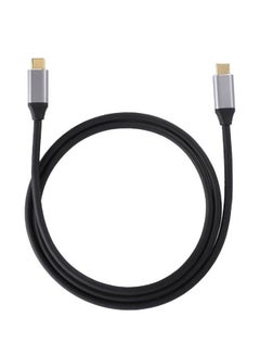 Buy Type-C Male To Type-C Male Data Transmission Power Charging Cable Black/Grey in UAE