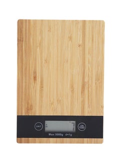 Buy Bamboo Kitchen Digital Weighing Scale Beige 16centimeter in Saudi Arabia