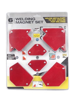 Buy 6-Piece Magnetic Triangulation Positioner Welding Accessory Red 12 x 9.84 x 0.78inch in UAE