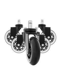 Buy 5-Piece Office Chair Swivel Caster Wheel Black 2.5inch in UAE