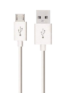 Buy Micro USB Data Sync Charging Cable For Samsung White/Silver in Saudi Arabia