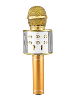 Buy Bluetooth Wireless Karaoke Microphone A089 Gold/Silver in UAE