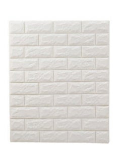 Buy 3D Brick Pattern Decorative Wallpaper White 70 x 77cm in Egypt