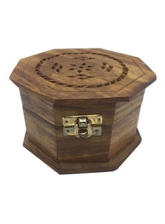 اشتري Wooden Hexagon Shape Incense Burner Brown 7.5X13 سنتيمتر في الامارات