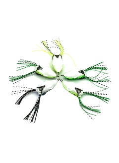 Buy 5-Piece Dual Hook Frog Bait Soft Lure in UAE