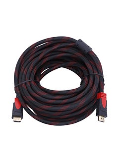 اشتري كابل HDMI نايلون من ذكر إلى ذكر أحمر/أزرق في الامارات