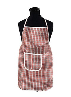 Buy Checkered Cotton Kitchen Apron With Front Pocket Multicolour in Egypt