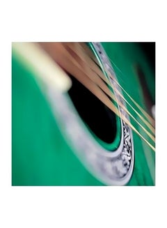 Buy Guitar Strings Printed Decorative Wall Art Green/Gold 50x50cm in Egypt