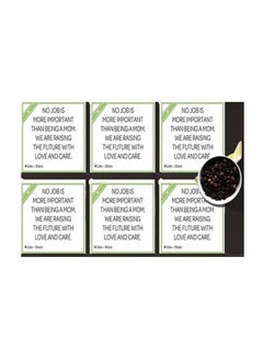 Buy 6-Piece Printed Coaster Set Multicolour 7x7cm in Egypt