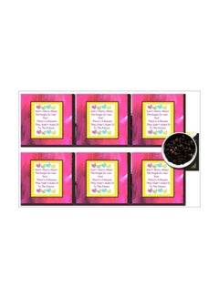 Buy 6-Piece Printed Coaster Set Multicolour 7x7cm in Egypt