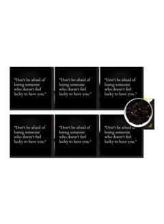 Buy 6-Piece Printed Coaster Set Multicolour 7x7cm in Egypt