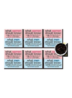 Buy 6-Piece Coaster Set Pink/Black/Blue 7x7cm in Egypt