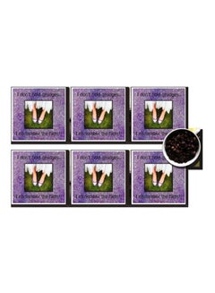 Buy 6-Piece Coaster Set Multicolour 7x7cm in Egypt