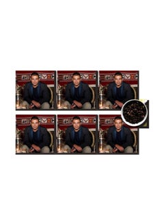 Buy 6-Piece Printed Coaster Multicolour 7x7cm in Egypt