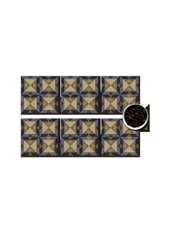 Buy 6-Piece Decorative Coaster Set Multicolour 7x7cm in Egypt