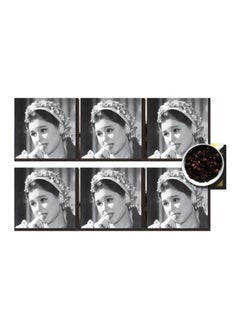 اشتري 6-Piece Coaster Set Black/White 7x7 centimeter في مصر