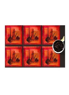 Buy 6-Piece Coaster Set Red 7x7cm in Egypt