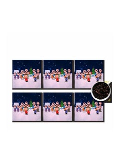 Buy 6-Piece Coaster Set Multicolour 7x7cm in Egypt