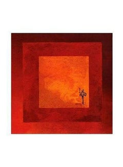 Buy Decorative Wall Poster Red/Black/Orange 32x32cm in Egypt