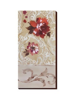 Buy Decorative Wall Poster With Frame Beige/White/Red 13x45cm in Egypt