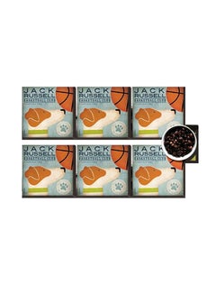 اشتري 6-Piece Decorative Printed Coaster Set أزرق/ برتقالي/ أخضر 7x7 سنتيمتر في مصر