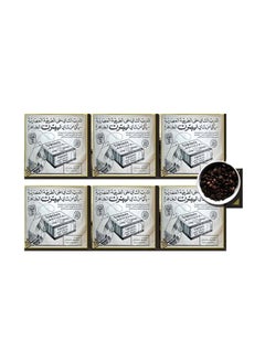 اشتري 6-Piece Decorative Printed Coaster Set White/Black 7 X 7 سنتيمتر في مصر