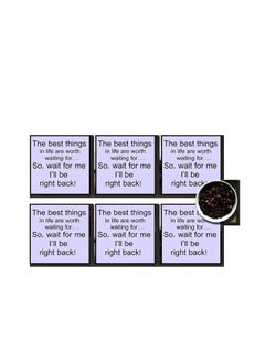 Buy 6-Piece Decorative Coasters Purple/Black 7 x7cm in Egypt