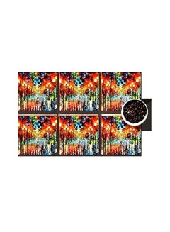 Buy 6-Piece Decorative Coasters Multicolour 7 x7cm in Egypt