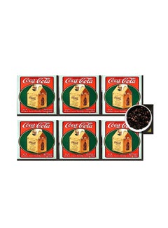 Buy 6-Piece Decorative Coasters Red/Yellow/Green 7 X 7cm in Egypt