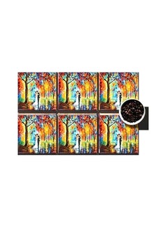 Buy 6-Piece Decorative Coasters Multicolour 7 x7cm in Egypt