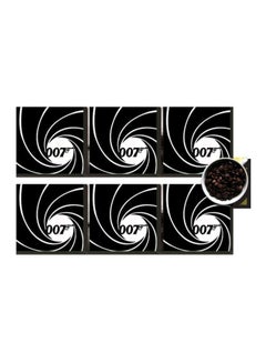 Buy 6-Piece Decorative Coasters Set Black/White 7x7cm in Egypt