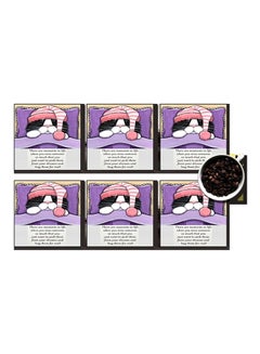 اشتري طقم قاعدة الأكواب 6 قطع Purple/White/Black 7x7 سنتيمتر في مصر