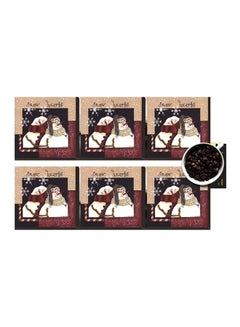 اشتري 6-Piece Snowman Printed Magnetic Coasters Maroon/Grey/Beige 7 x7 سنتيمتر في مصر