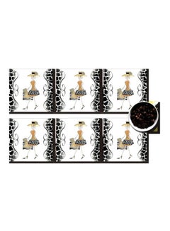 Buy 6-Piece Printed Coasters Set White/Grey 7x7cm in Egypt