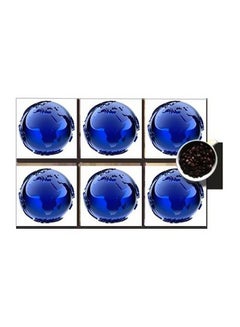 Buy 6-Piece Printed Coaster Blue/White 7x7cm in Egypt