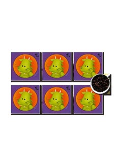 Buy 6-Piece Decorative Coasters Multicolour 7x7cm in Egypt