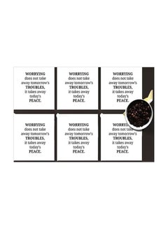 اشتري 6-Piece Coaster Set White/Black 7 x7 centimeter في مصر