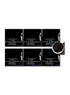 Buy 6-Piece Coaster Set Black/White 7x7cm in Egypt