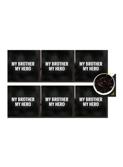 Buy 6-Piece Coaster Set Black/White 7 x7cm in Egypt