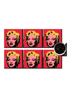 Buy 6-Piece Coaster Set Multicolour 7 x7cm in Egypt