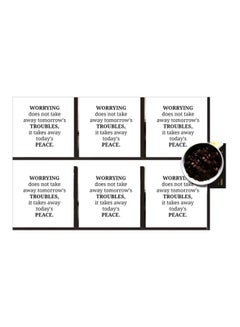 Buy 6-Piece Decorative Coasters White/Black 7 x7cm in Egypt