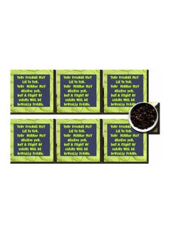 Buy 6-Piece Coaster Set Green/Blue 7x7cm in Egypt