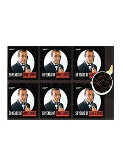 Buy 6-Piece Coaster Set Black/White 7x7cm in Egypt