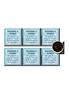 Buy 6-Piece Coaster Set Multicolour 7x7cm in Egypt