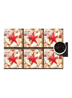 Buy 6-Piece Coaster Set Multicolour 7 x7cm in Egypt