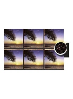 Buy 6-Piece Coaster Set Multicolour 7 x7cm in Egypt