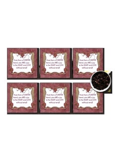 Buy 6-Piece Coasters Set Red/White 7x7cm in Egypt