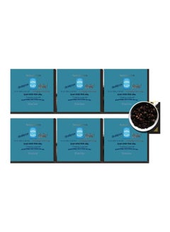 Buy Set Of 6 Decorative Coasters Blue/White 7x7cm in Egypt